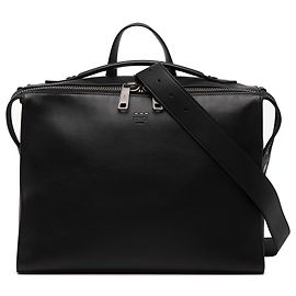 Fendi Black Leather Lui Urban Briefcase Black