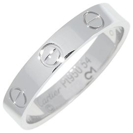 Cartier Love Ring Pt950 Ring Size 54 Silvery Metallic