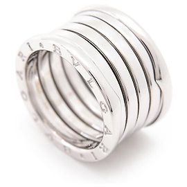 Bulgari BVLGARI B-ZERO1 750 White Gold Ring Size 17 Silvery Metallic