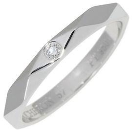 Boucheron Facette Pt950 Diamond Ring Size 16.5 Silvery Metallic