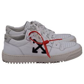 Off White Tênis baixo Polo Off-White 3.0 em couro branco Branco Cru