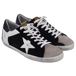 Baskets Superstar Low-Top en Suède Noire de Golden Goose Noir