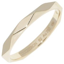 Boucheron Facette Au750 Ring Size 21.5 Golden Metallic