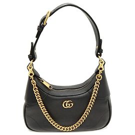 Gucci Aphrodite Calf 2way Shoulder Bag Black