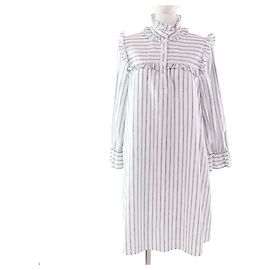 Céline Robe en coton une pièce Celine Blanc