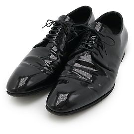 Chaussures Derby en cuir verni de la ligne Vendôme de Louis Vuitton Noir
