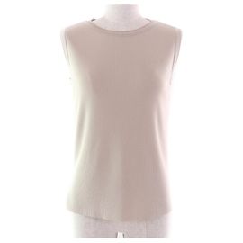 Autre Marque Top sem mangas de malha de rayon com logo FOXEY Summer Delight Bege