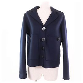 Giacca in Lana Christian Dior 2R0C48X1116 Blu Blu navy