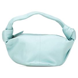 Sac à épaule en cuir Double Knot de Bottega Veneta Bleu Bleu clair