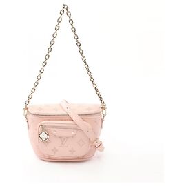 Borsa a spalla in pelle Monogram floreale Mini Bumbag Louis Vuitton Rosa