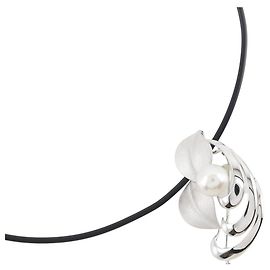 Autre Marque 2WAY Pearl Silver 2way Necklace Silvery