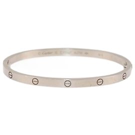 Cartier 18K White Gold Love Small Model Bracelet Size 16 Other
