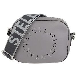 Stella Mc Cartney Bolsa transversal de câmera em couro sintético cinza Stella McCartney Cinza