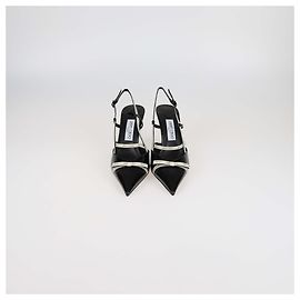 Escarpins Slingback Danica en cuir verni noir Jimmy Choo Noir