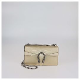 Gucci Gold Lizard Dionysus Small Rectangular Chain Shoulder Bag Golden