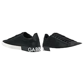 Dolce & Gabbana-Authentic Dolce & Gabbana Portofino Sneakers-Black