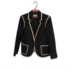 Saint Laurent Jacken Schwarz Golden