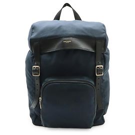 Yves Saint Laurent Navy Canvas Backpack Navy blue