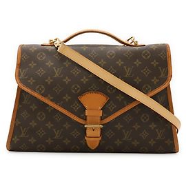 Bolso de Hombro Louis Vuitton Monogram Beverly 41 Castaño Monograma