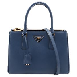Prada Borsa tote media in pelle Saffiano blu Blu