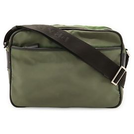 Prada Jacquard Shoulder Bag Dark grey Dark brown