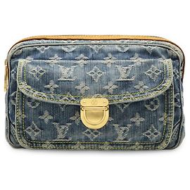 Riñonera de denim Monogram Louis Vuitton Azul Monograma