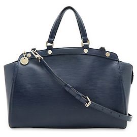 Louis Vuitton Epi Leather Handbag in Indigo Blue Blue