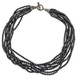 Tiffany & Co. 8-Strand Hematite Choker Necklace Silvery
