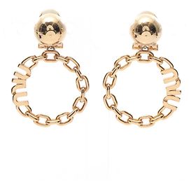 Orecchini a clip placcati in oro Miu Miu D'oro
