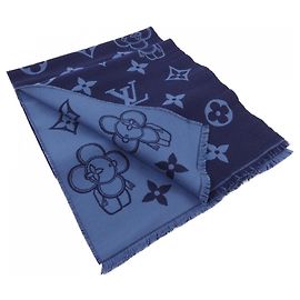 Sciarpa Monogram Vivienne Louis Vuitton Blu navy