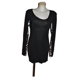 Just Cavalli Mini Kleid Schwarz Weiß Muster Größe 42 Schwarz Weiß