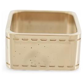 Hermès-ANNEAU DE FOULARD HERMES BOLDUC CARRE 90 H601462Sv00 DORE POCHON SCARF RING-Doré