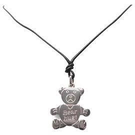 COLLAR PENDIENTE POMELLATO ORSETTO BEAR HUG EN PLATA DE LEY 925 + CAJA Plata