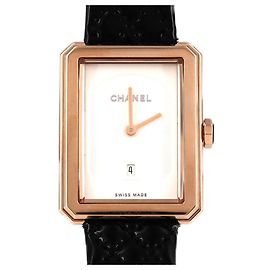 Relógio de quartzo Chanel Boyfriend Bege Ouro Outro