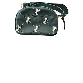 Sac banane Chloé bleu en cuir Bleu