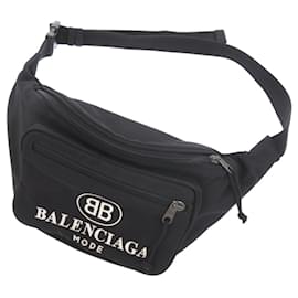 Balenciaga-Bolsa de corpo em nylon preto Balenciaga 482389-Preto