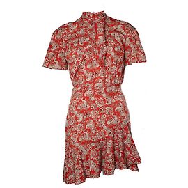 Rotes Paisley-Kleid Sandro Rot