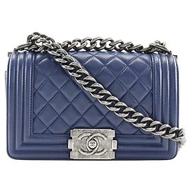 Chanel Boy Chanel acolchoado médio Azul
