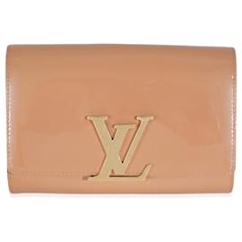 Louis Vuitton-Clutch Louis Vuitton Rose Velours Patent Louise New Sobe-Rosa,Bege