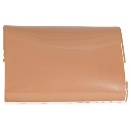 Louis Vuitton-Clutch Louis Vuitton Rose Velours Patent Louise New Sobe-Rosa,Bege