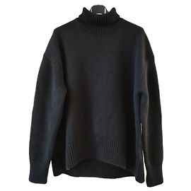 GIVENCHY CASHMERE-PULLOVER MIT STEHKRAGEN. Schwarz