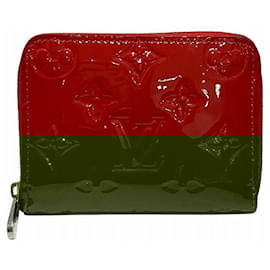 Louis Vuitton-Louis Vuitton Zippy Coin Purse Monogram Vernis Wallet-Red
