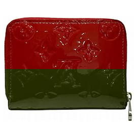 Louis Vuitton-Louis Vuitton Zippy Coin Purse Monogram Vernis Wallet-Red