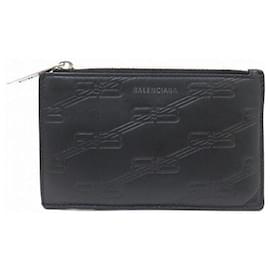 Balenciaga-Porta-moedas de couro Balenciaga-Preto