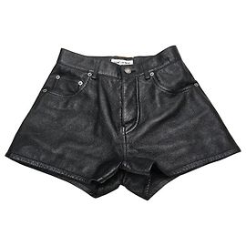 Yves Saint Laurent Saint Laurent Leather Shorts Black