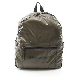 Yves Saint Laurent Nylon-Rucksack Nux von Saint Laurent Grün Khaki
