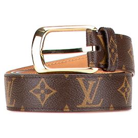 Cinturón Monogram Sangle Ellipse Louis Vuitton Castaño