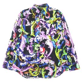 Camicia in lino a maniche lunghe Versace 1000920 1A00628 Multicolore