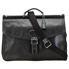 Coach F70098 Leather 2way Briefcase Black