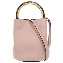 Bolsa de couro Pannier Marni Rosa